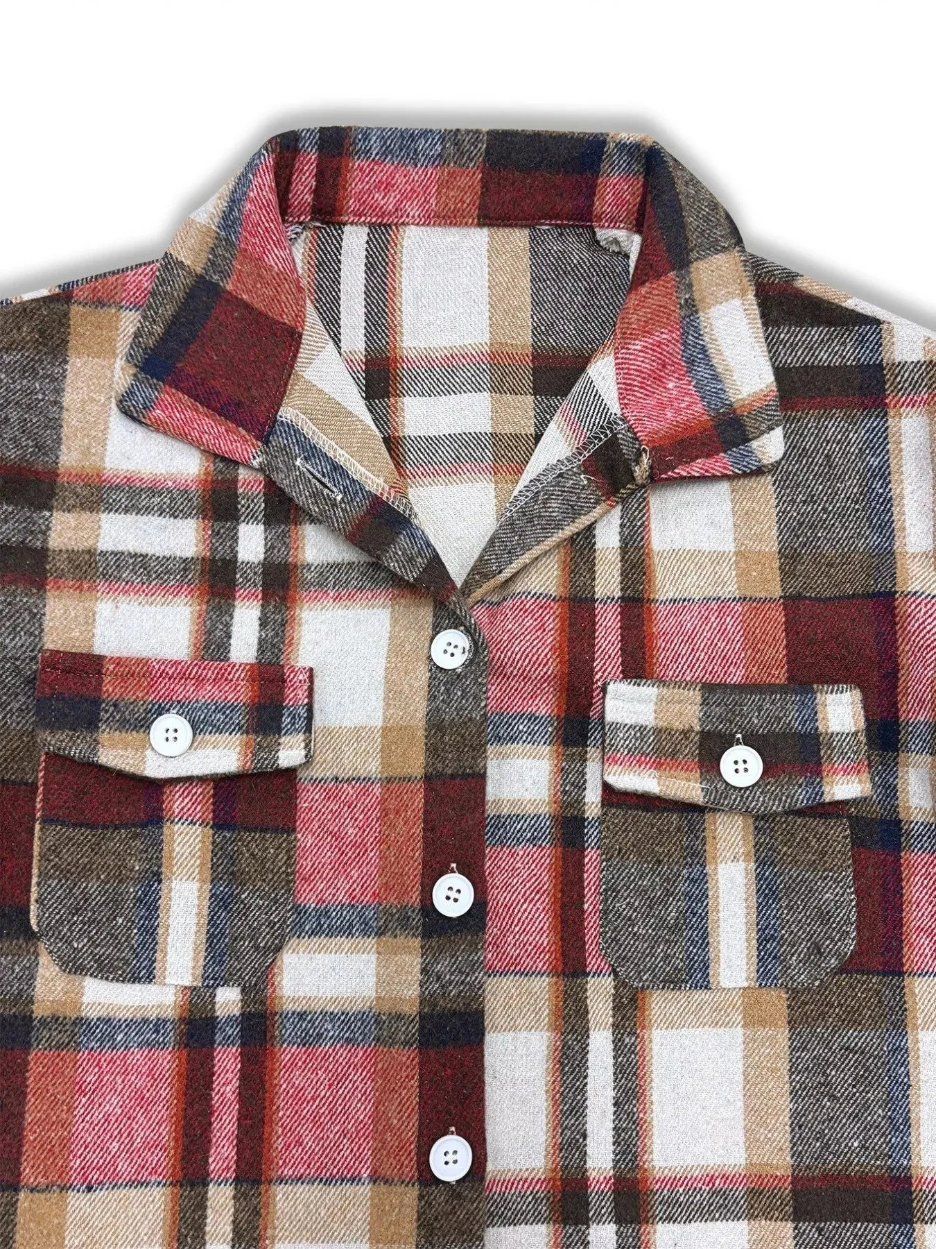 Casual Plaid Button-Down Shacket sold by Charming Charlie product image thumbnail 3