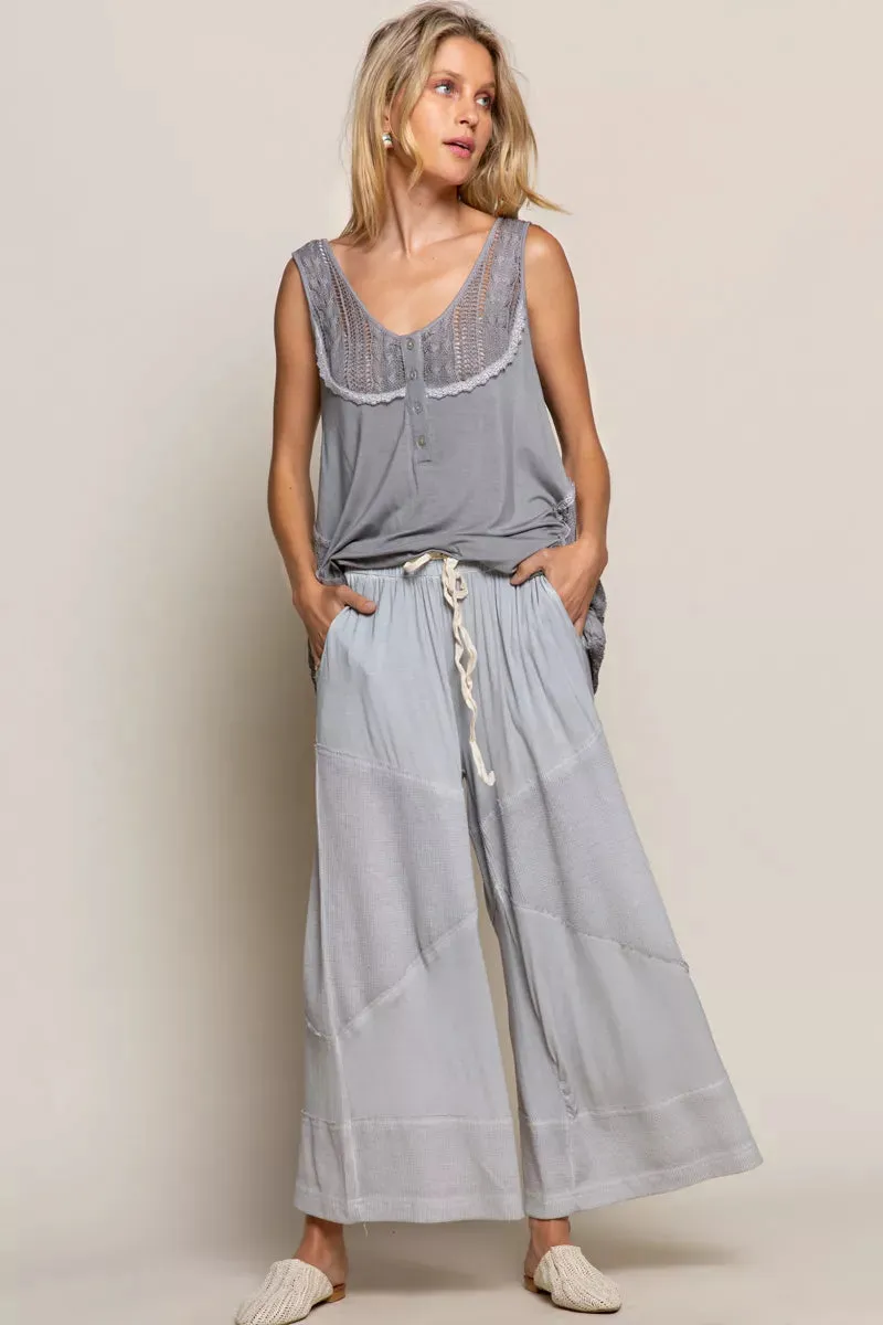 POL Elastic Waistband Wide Leg Pants with Drawstring sold by Charming Charlie product image thumbnail 4