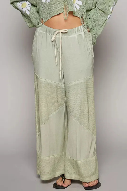 POL Elastic Waistband Wide Leg Pants with Drawstring sold by Charming Charlie