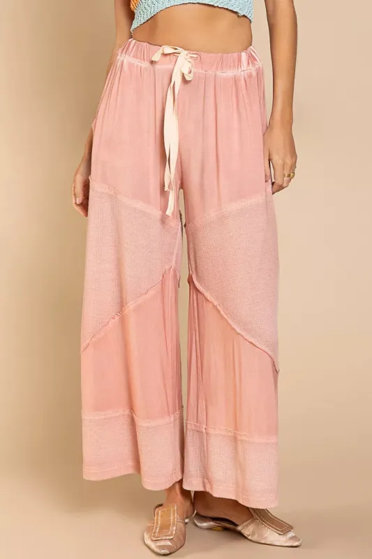 POL Elastic Waistband Wide Leg Pants with Drawstring sold by Charming Charlie