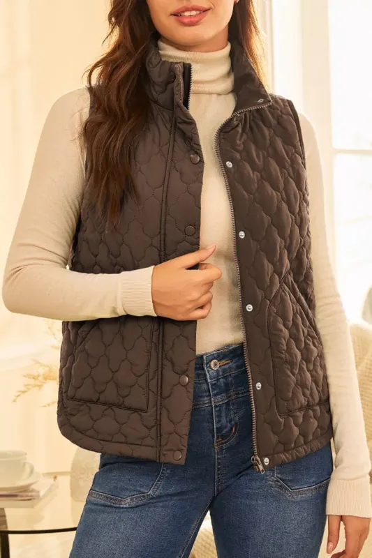 Quilted Snap Down Vest Coat sold by Charming Charlie