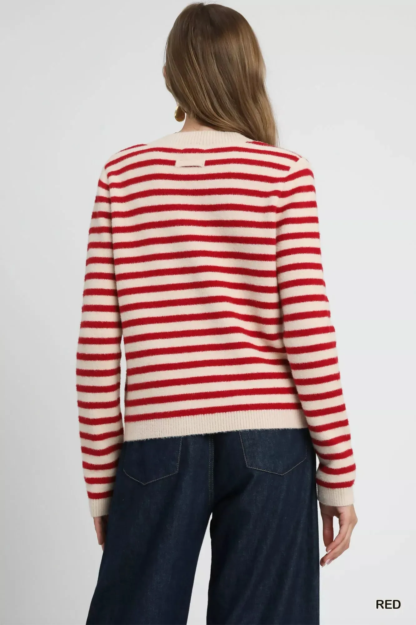 Umgee Striped Knit Button-Up Cardigan sold by Charming Charlie product image thumbnail 3