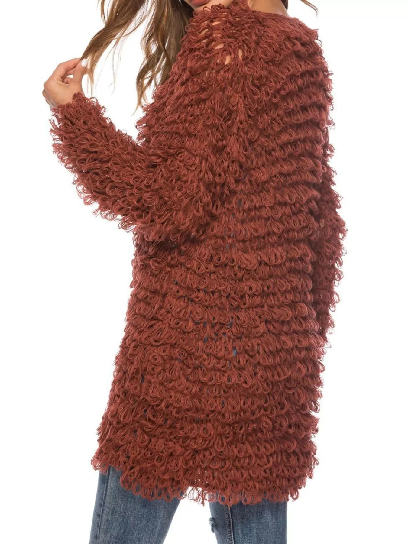 Textured Knit Button Up Cardigan sold by Charming Charlie product image thumbnail 5