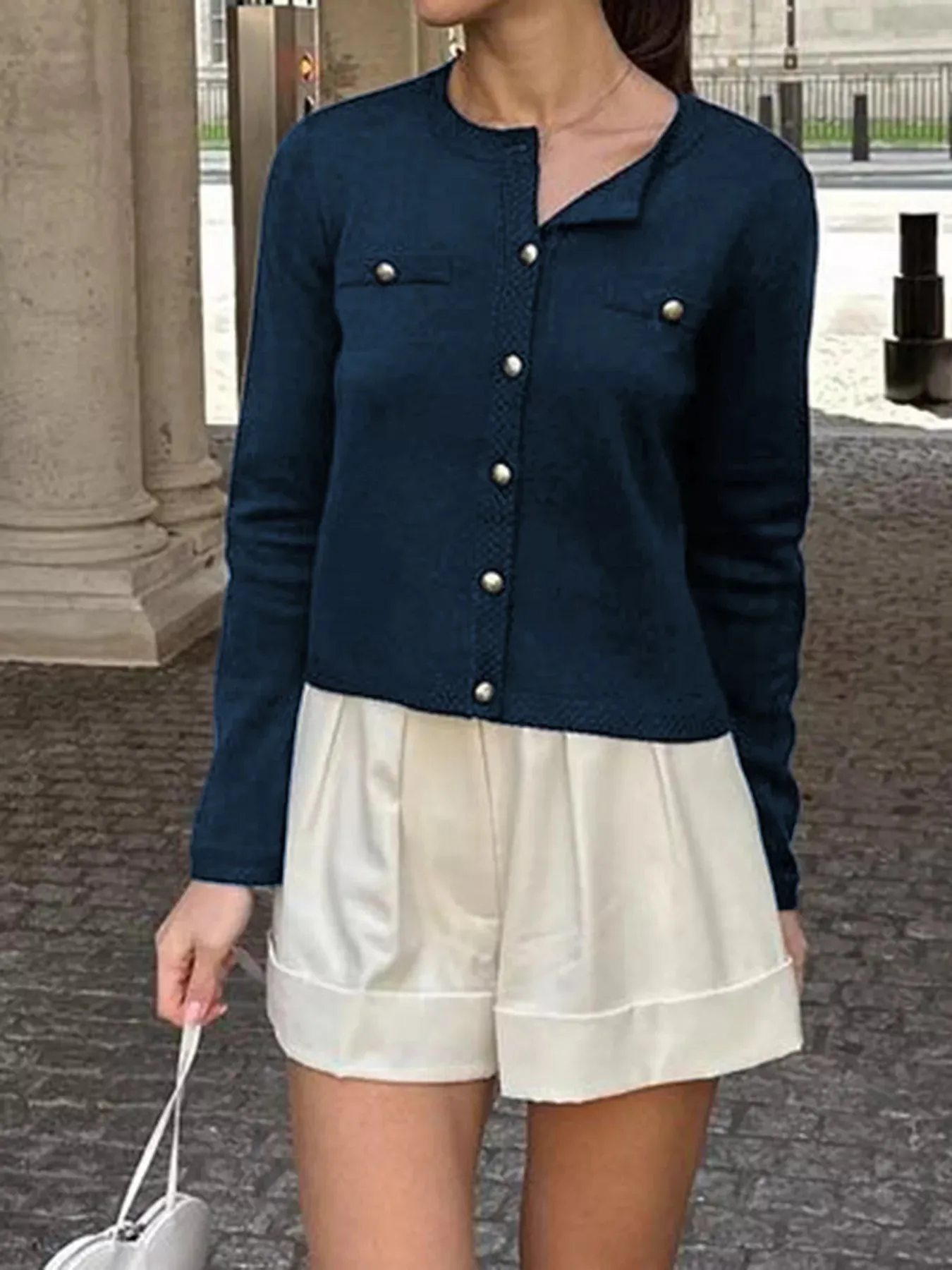 Button-Down Knit Cardigan sold by Charming Charlie product image thumbnail 4