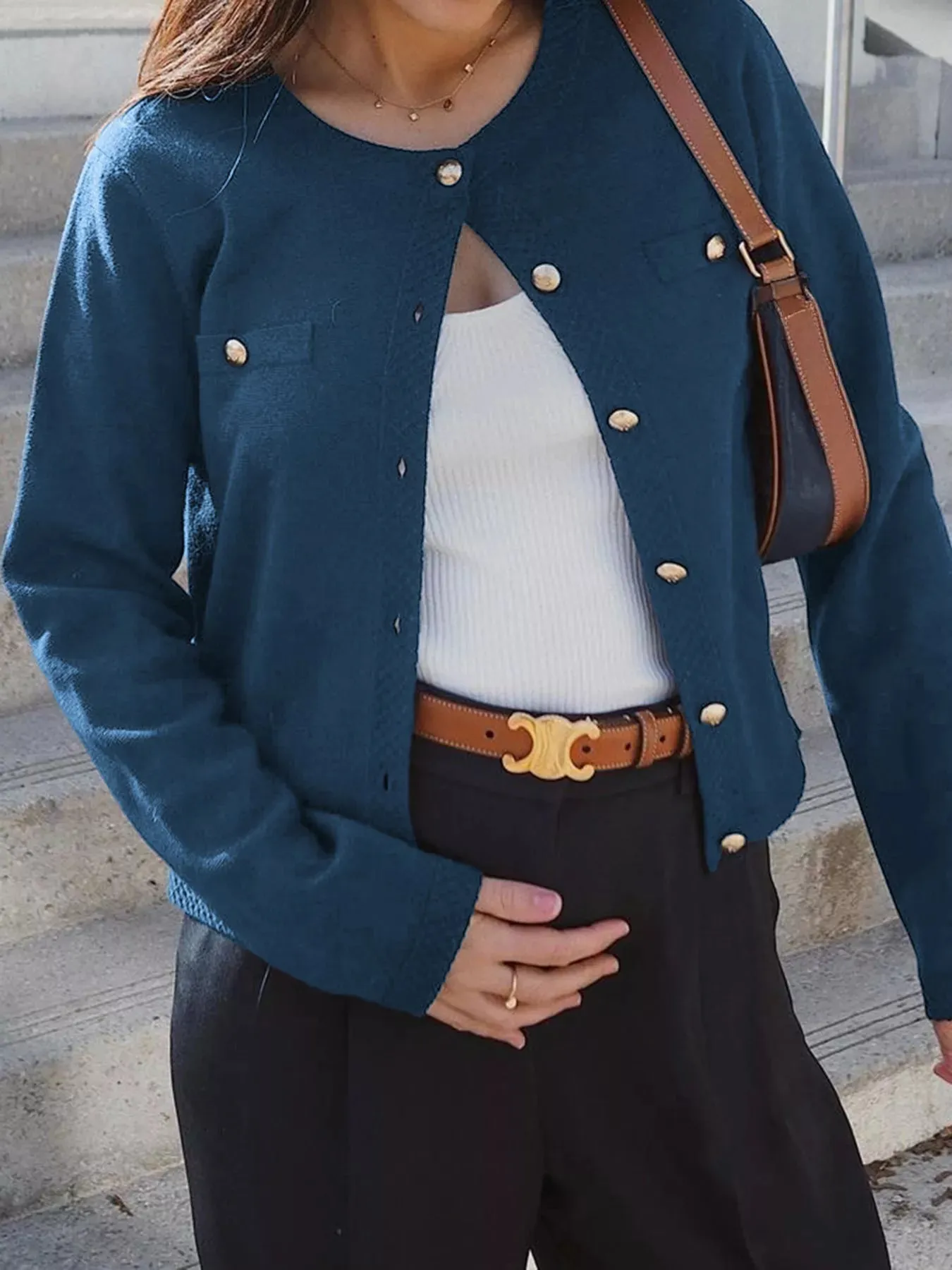 Button-Down Knit Cardigan sold by Charming Charlie