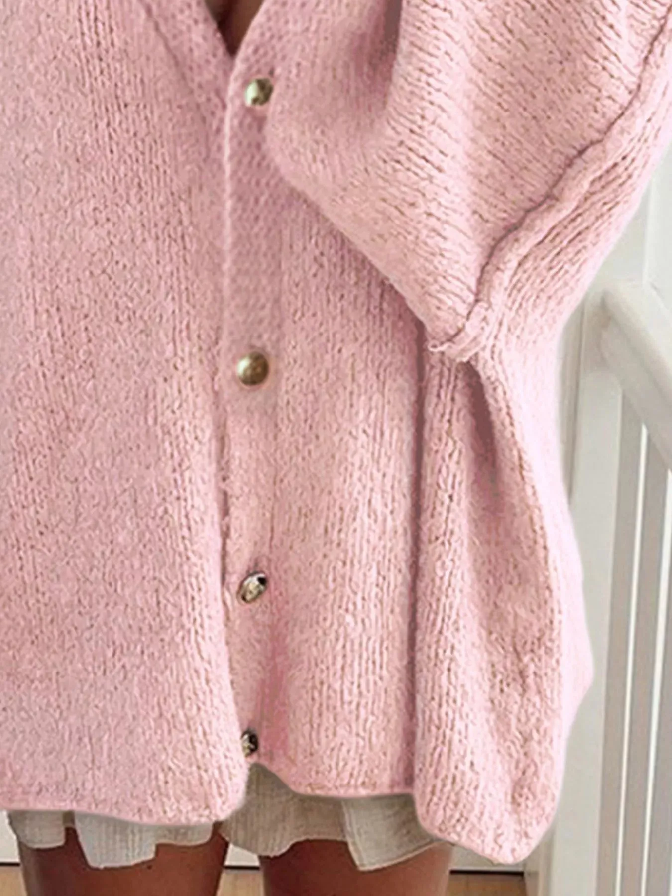 Oversized Knit Button Up Cardigan sold by Charming Charlie product image thumbnail 3