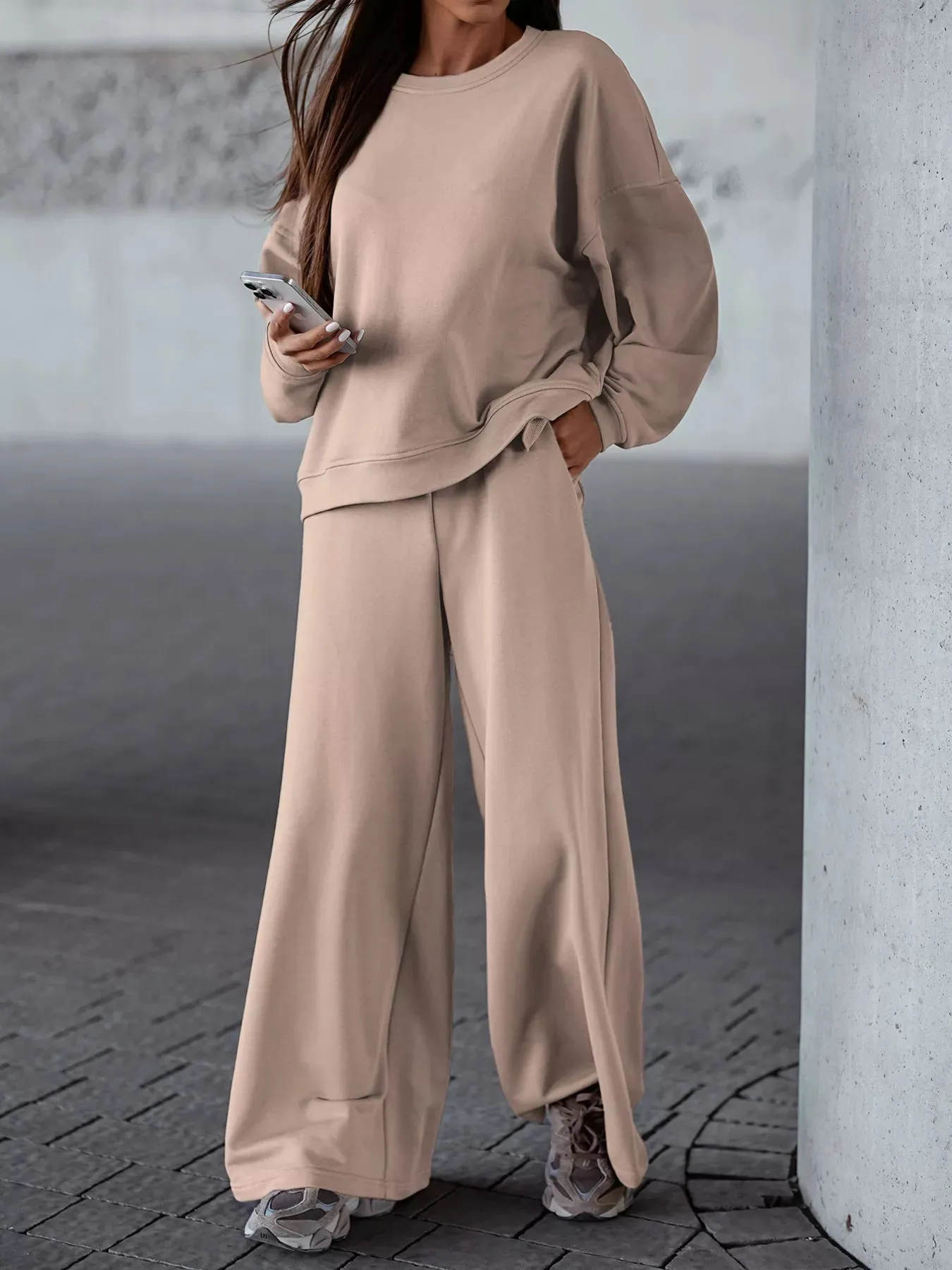 Casual Loose Fit Top and Pants Two-Piece Set sold by Charming Charlie product image thumbnail 5