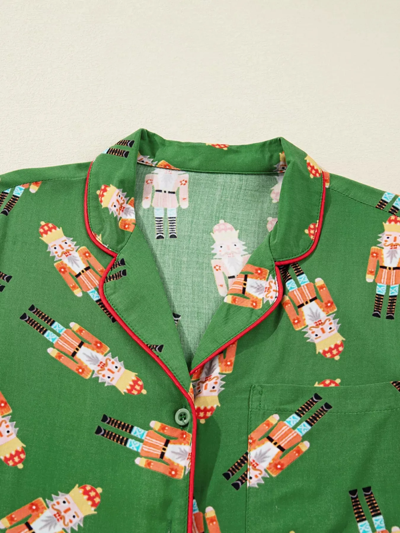 Christmas Nutcracker Button Up Top and Shorts Lounge Set sold by Charming Charlie product image thumbnail 5