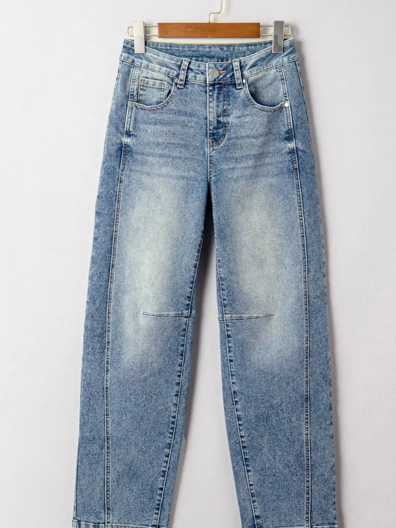 Vintage Washed Seam Detail Shift Jeans sold by Charming Charlie product image thumbnail 4