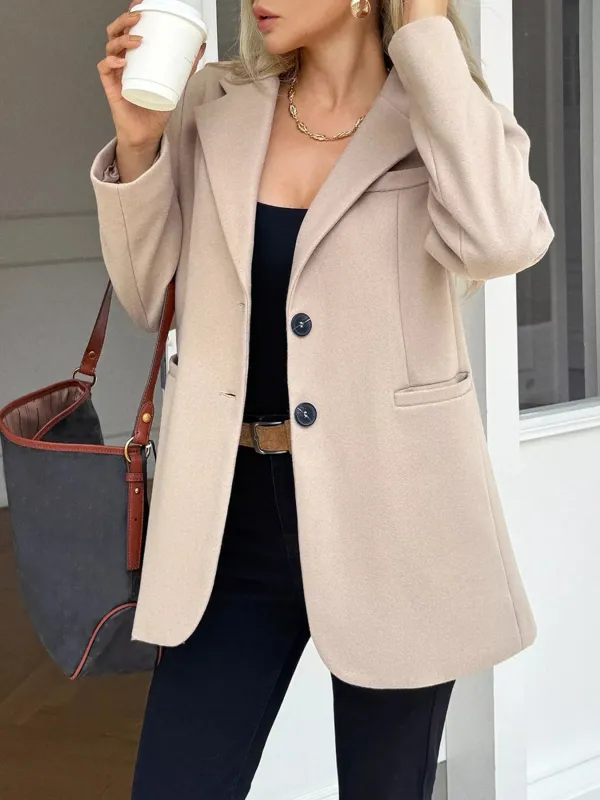 Lapel Collar Button Up Blazer sold by Charming Charlie