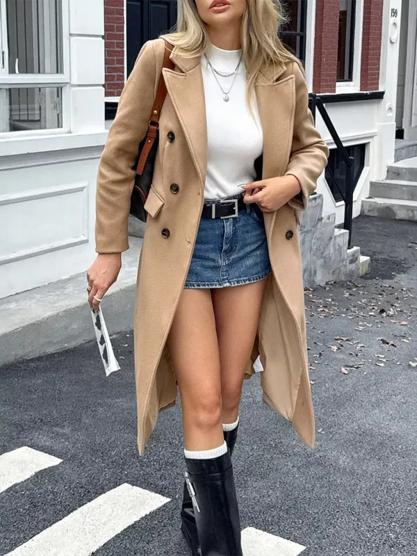 Double-Breasted Wool Blend Overcoat sold by Charming Charlie