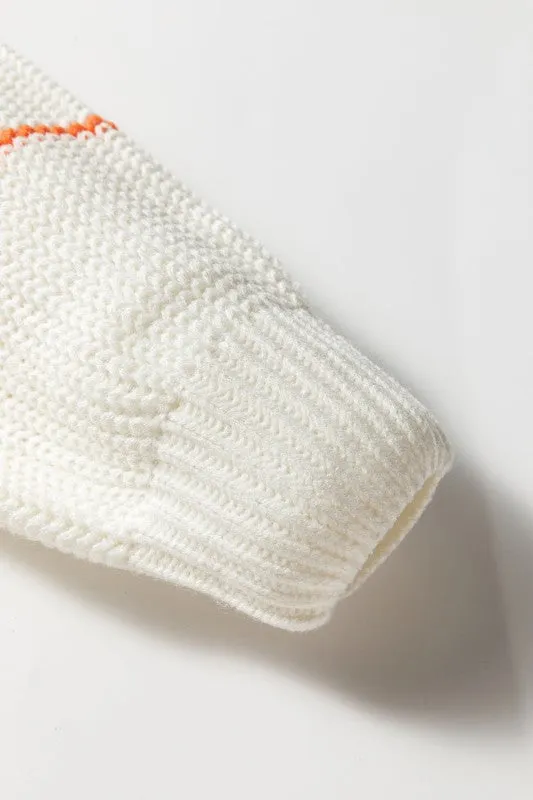 Stripe V-Neck Drop Shoulder Sweater sold by Charming Charlie product image thumbnail 5