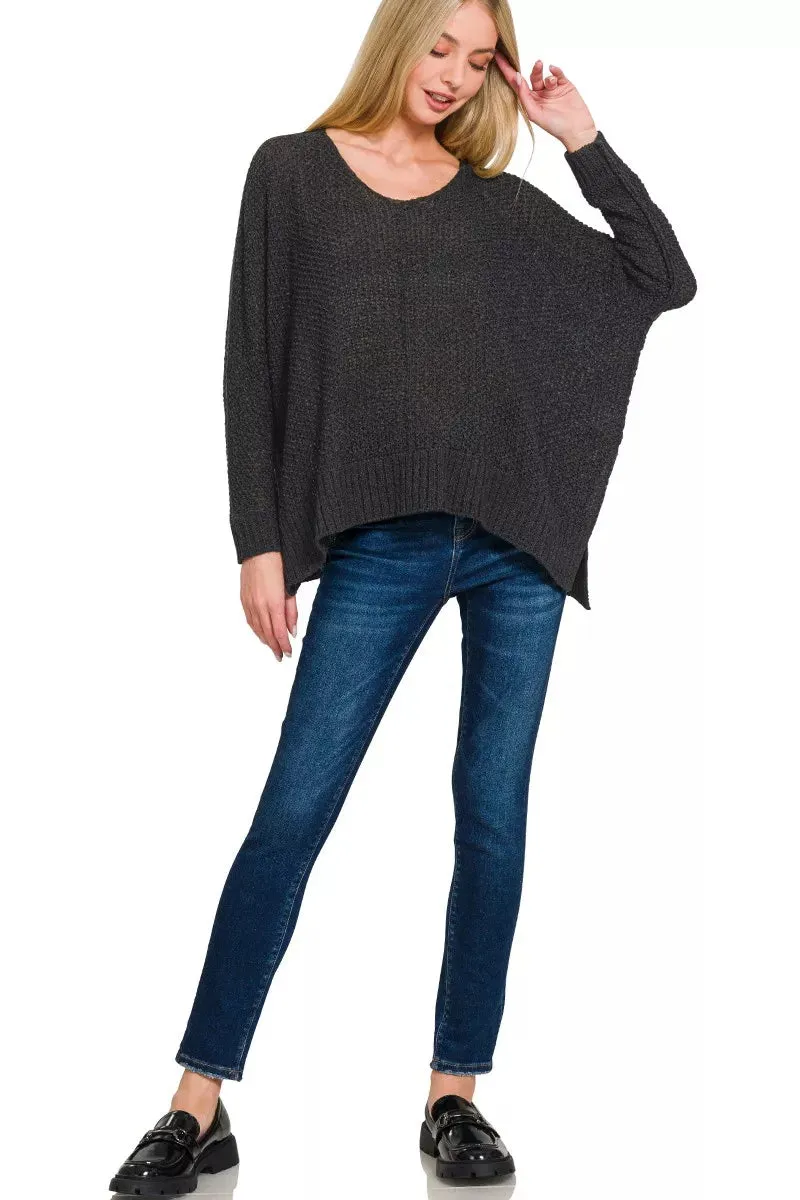 Zenana Dolman Sleeve V-Neck Sweater sold by Charming Charlie product image thumbnail 3