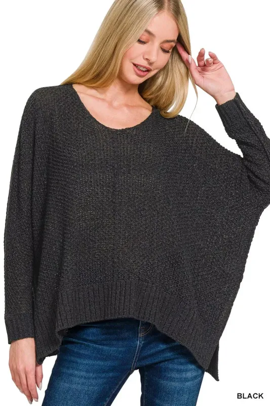 Zenana Dolman Sleeve V-Neck Sweater sold by Charming Charlie