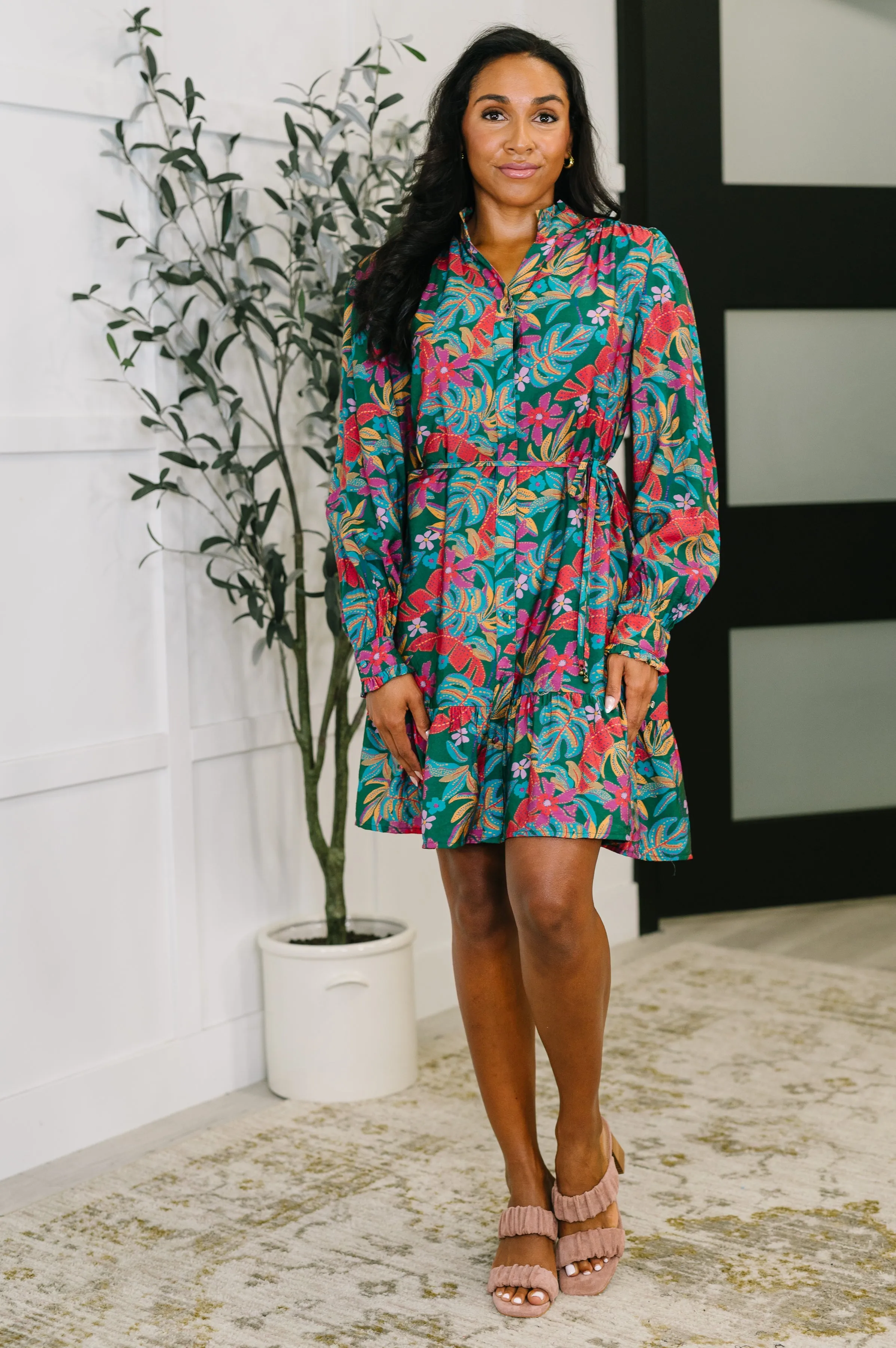 Rustic Retreat Long Sleeve Dress sold by Charming Charlie product image thumbnail 3