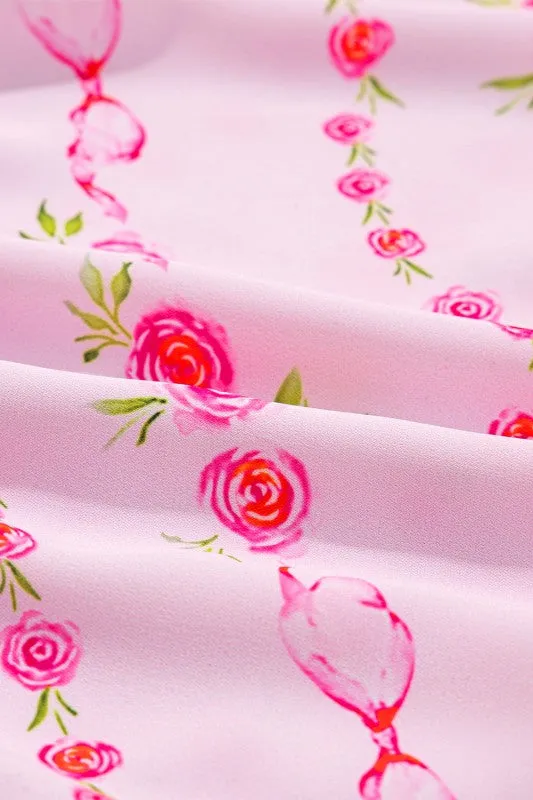 Floral Half Zip Kangaroo Pocket Drawstring Hoodie sold by Charming Charlie product image thumbnail 5