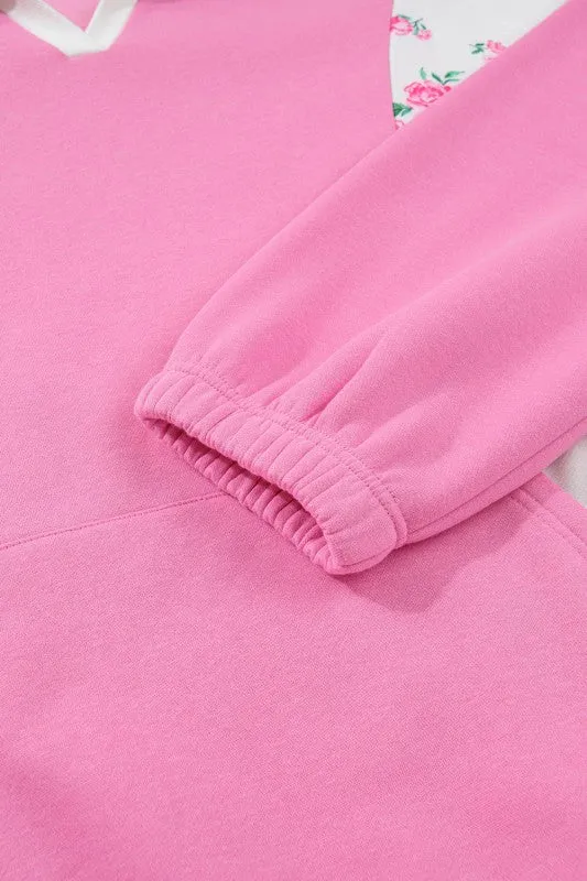 Plus Size Floral Patchwork Elastic Cuff Top sold by Charming Charlie product image thumbnail 5