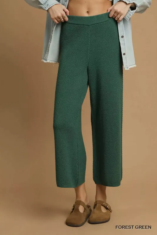 Umgee Textured Knit Wide Leg Pants sold by Charming Charlie