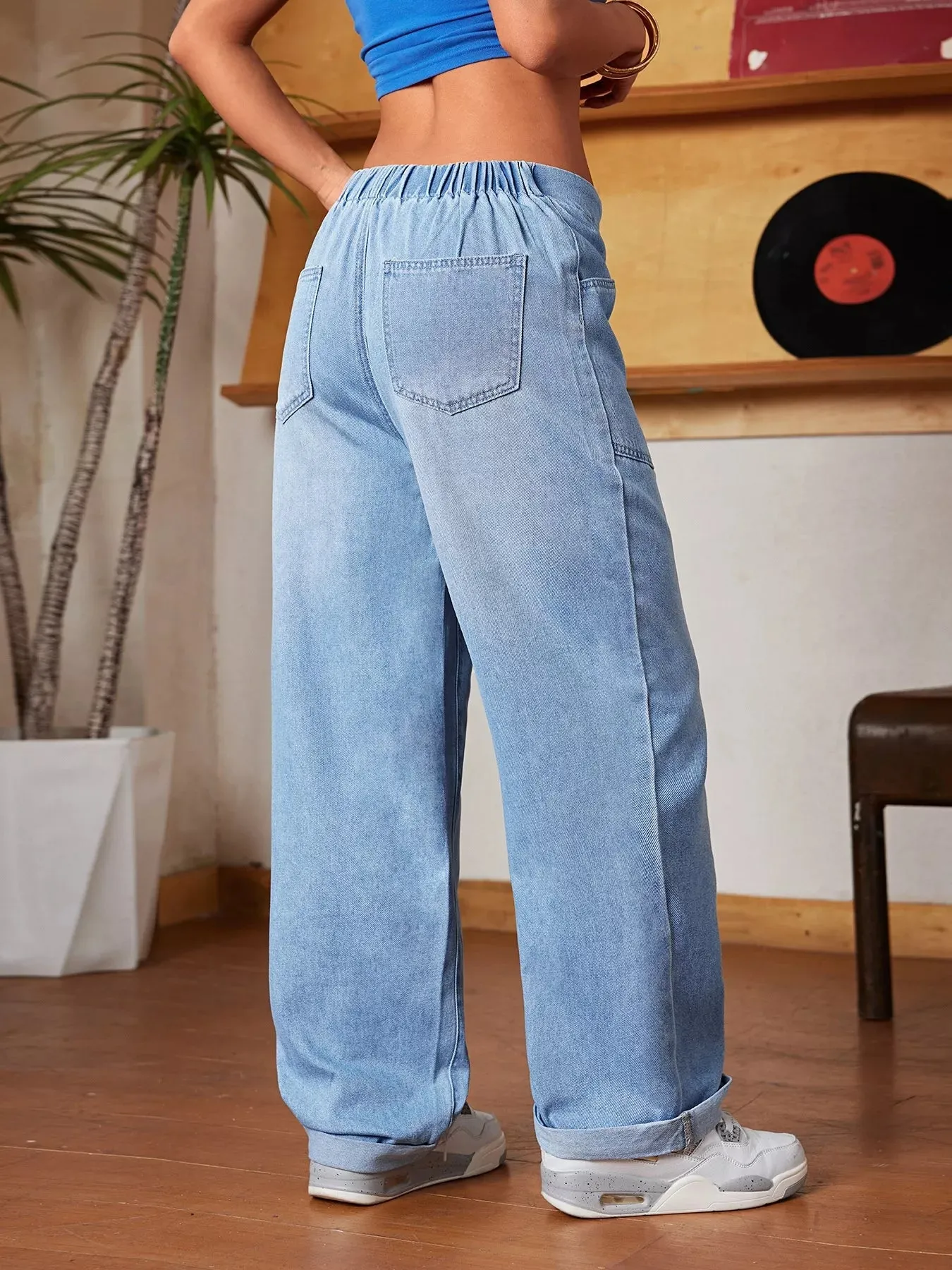 Drawstring Wide Leg Jeans sold by Charming Charlie product image thumbnail 3