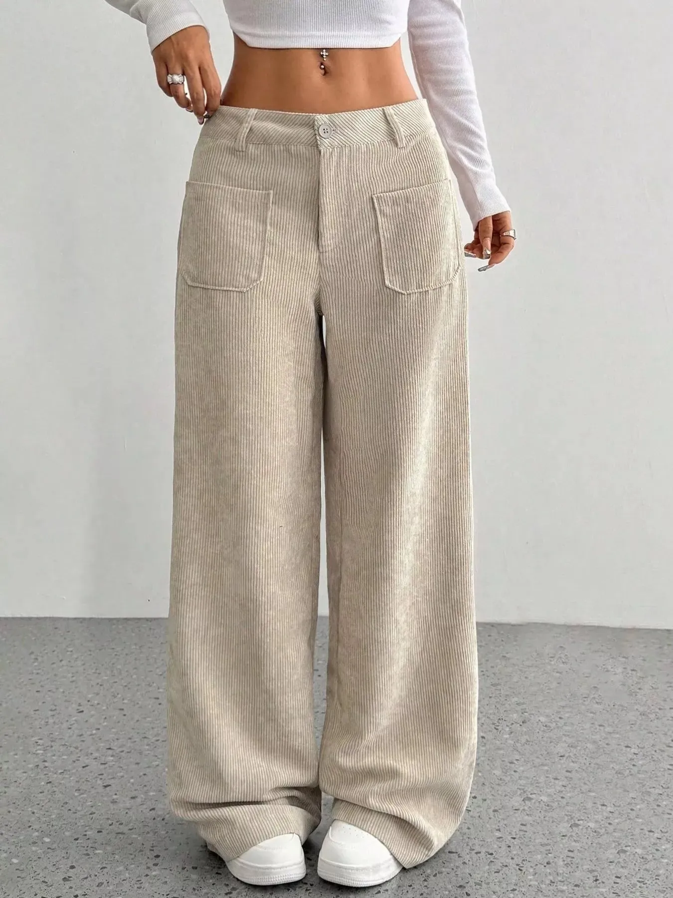 Wide Leg Corduroy Pants sold by Charming Charlie