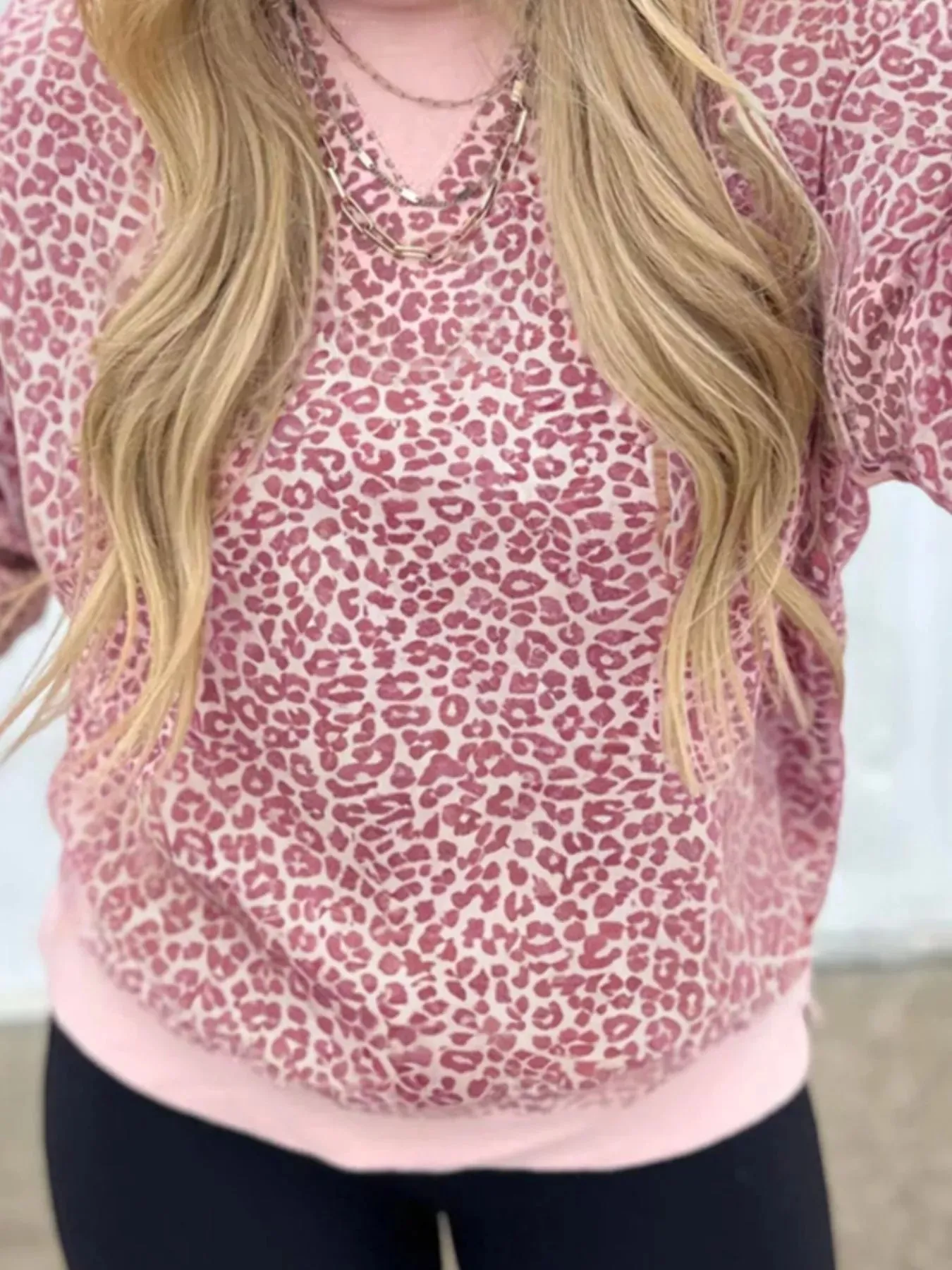 Leopard Long Sleeve Relaxed Fit Sweatshirt sold by Charming Charlie product image thumbnail 2