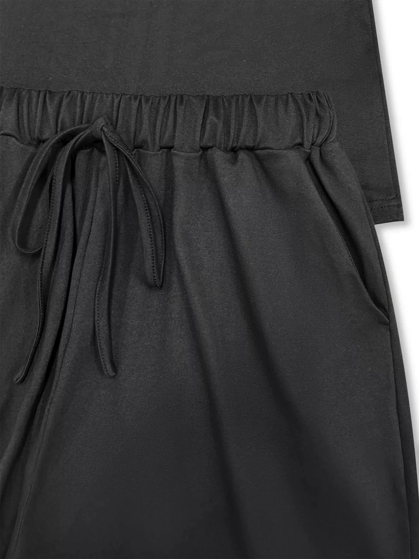 Casual Solid Color Top and Drawstring Shorts Two-Piece Set sold by Charming Charlie product image thumbnail 5