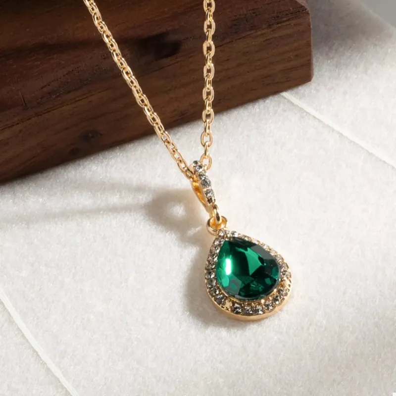 18K Gold-Plated Teardrop Pendant Necklace sold by Charming Charlie