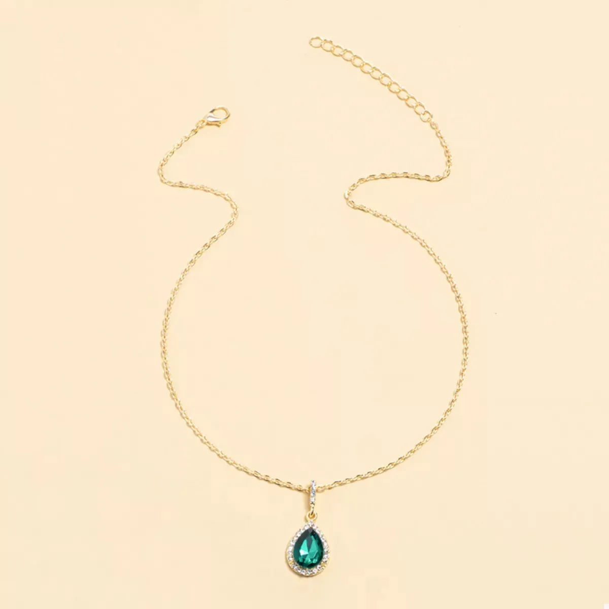 18K Gold-Plated Teardrop Pendant Necklace sold by Charming Charlie product image thumbnail 5