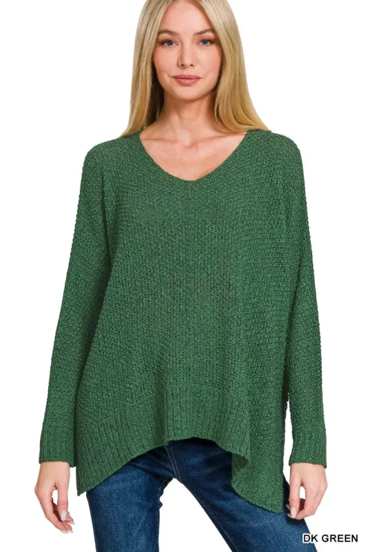 Zenana Dolman Sleeve V-Neck Sweater sold by Charming Charlie
