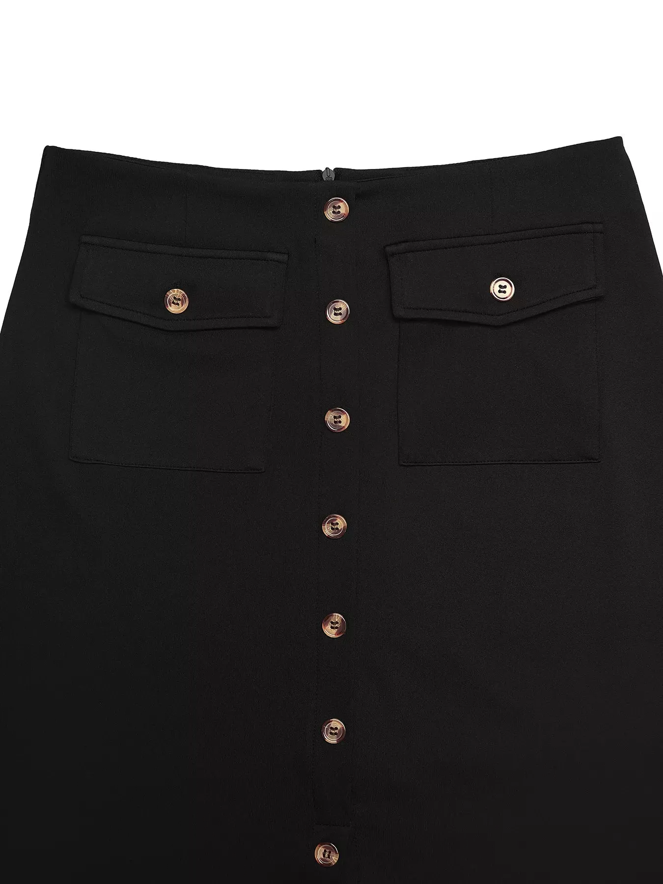 Button-Front Pocketed Midi Skirt sold by Charming Charlie product image thumbnail 5