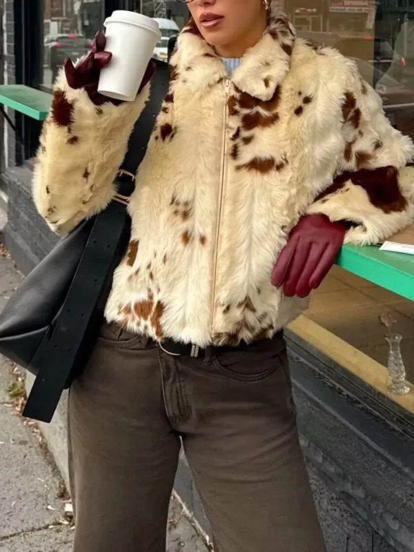 Faux Fur Zip Up Cropped Outerwear sold by Charming Charlie