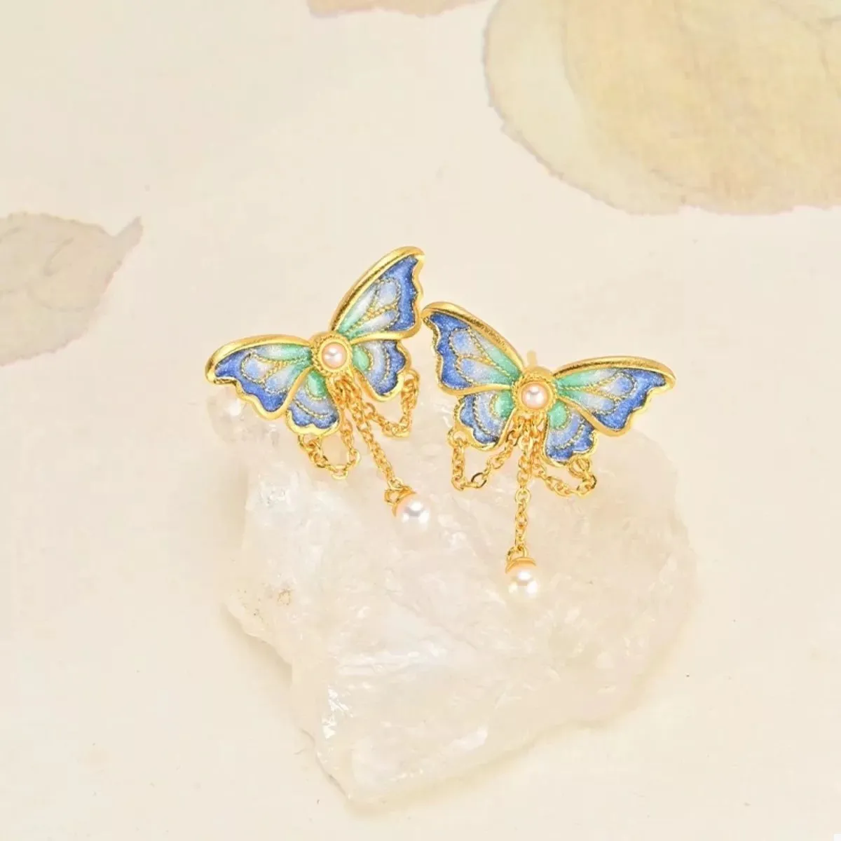 18K Gold-Plated Butterfly Earrings sold by Charming Charlie product image thumbnail 3