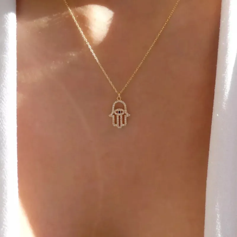 Zinc Alloy Rhinestone Evil Eye Necklace sold by Charming Charlie