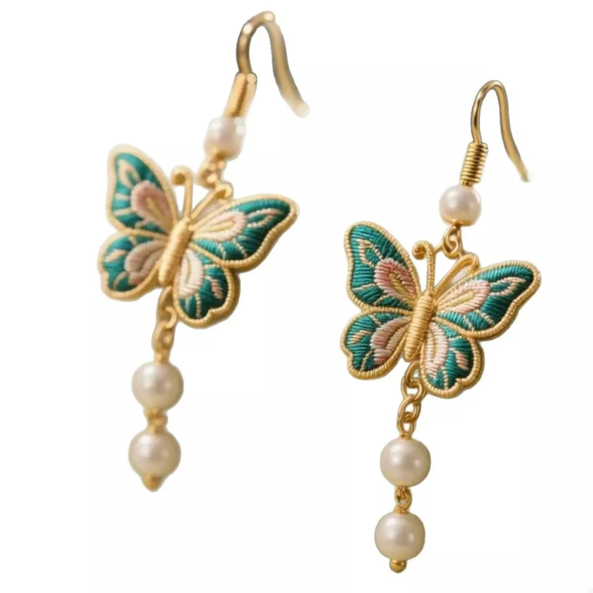 Butterfly Dangle Earrings with Pearls sold by Charming Charlie product image thumbnail 2