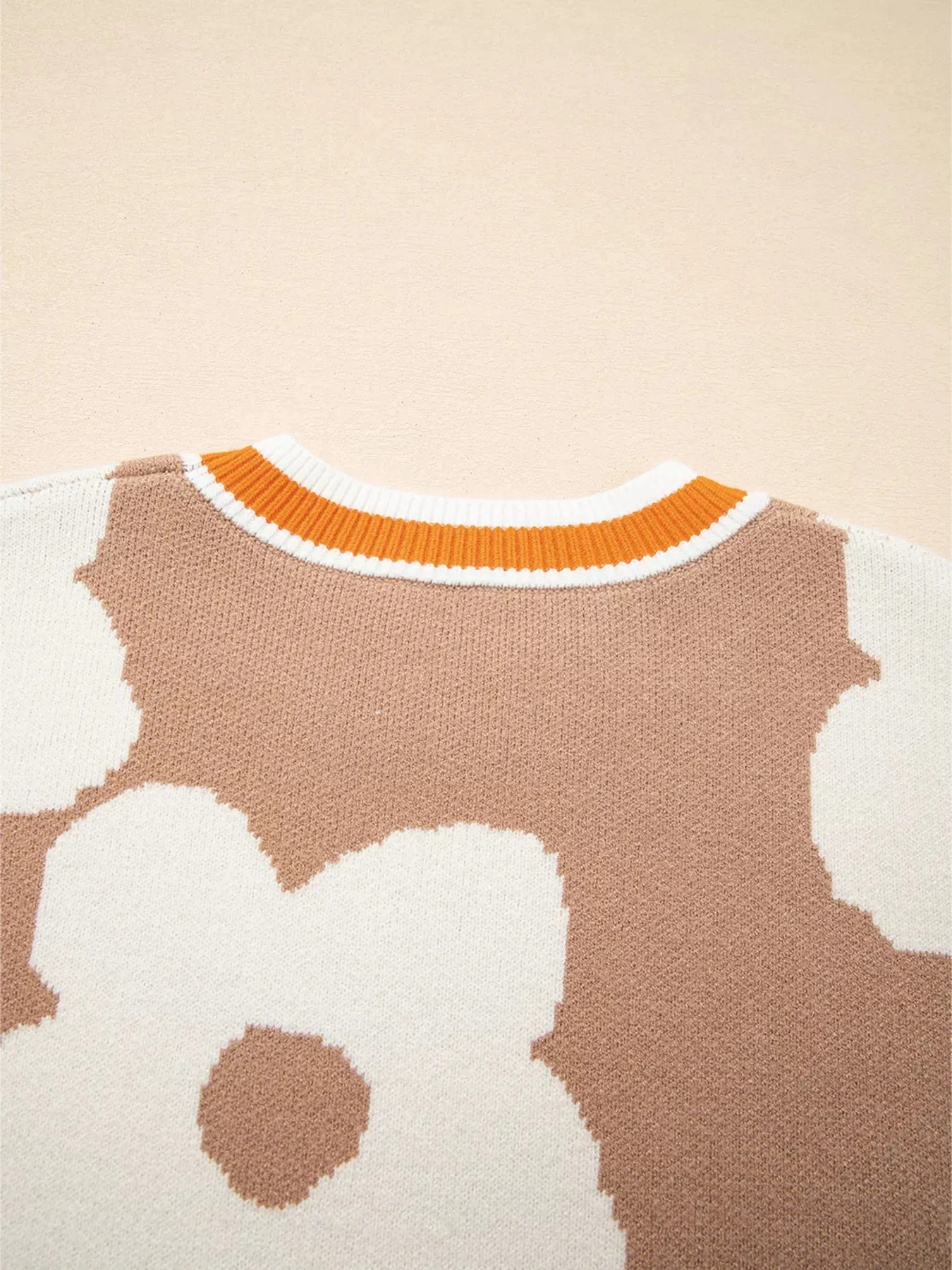 Flower Pattern Contrast Striped Baggy Sweater sold by Charming Charlie product image thumbnail 5