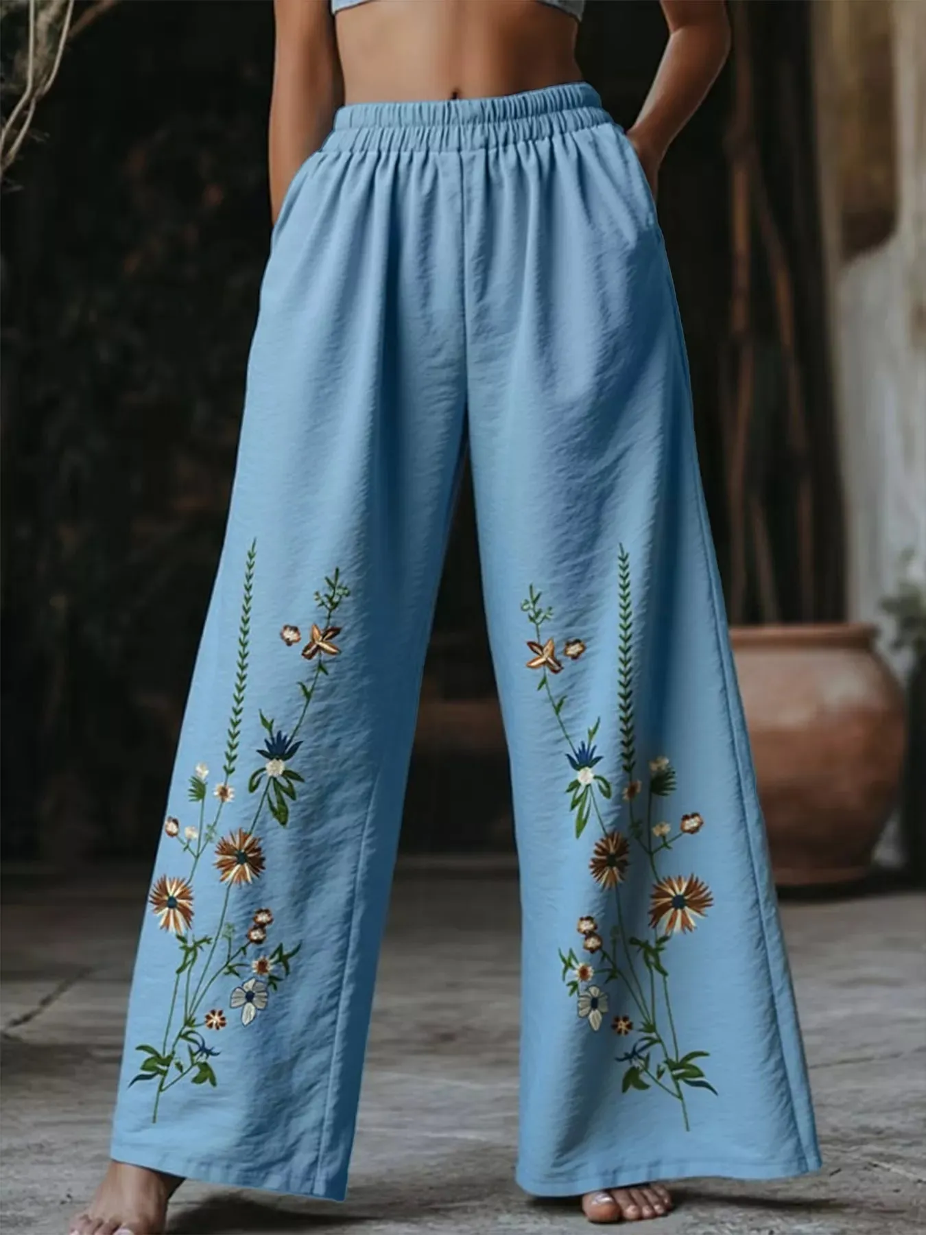 Floral Wide Leg Pants sold by Charming Charlie product image thumbnail 2