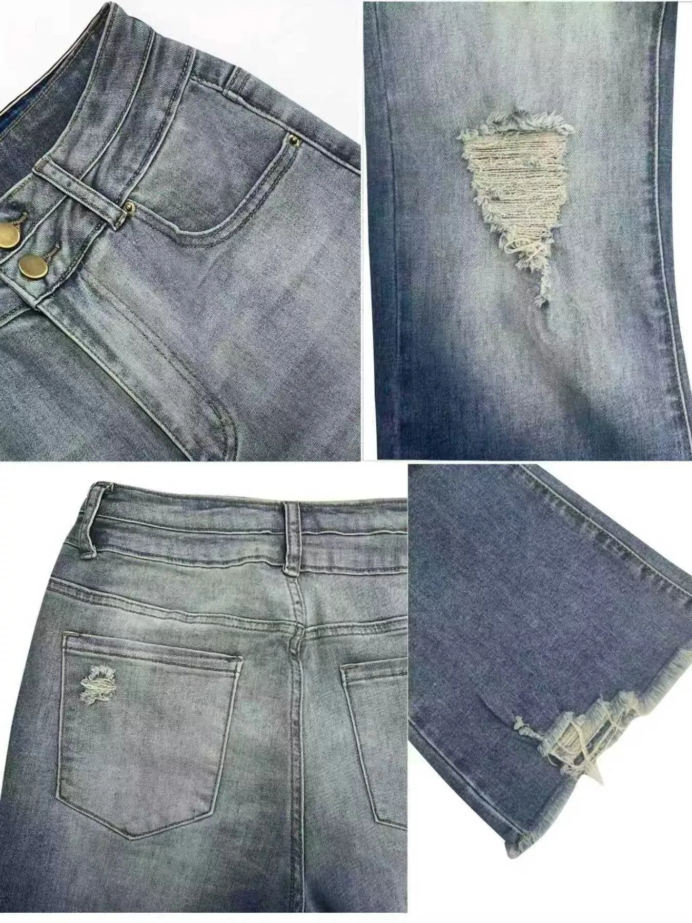 Distressed High Waist Flare Jeans sold by Charming Charlie product image thumbnail 3