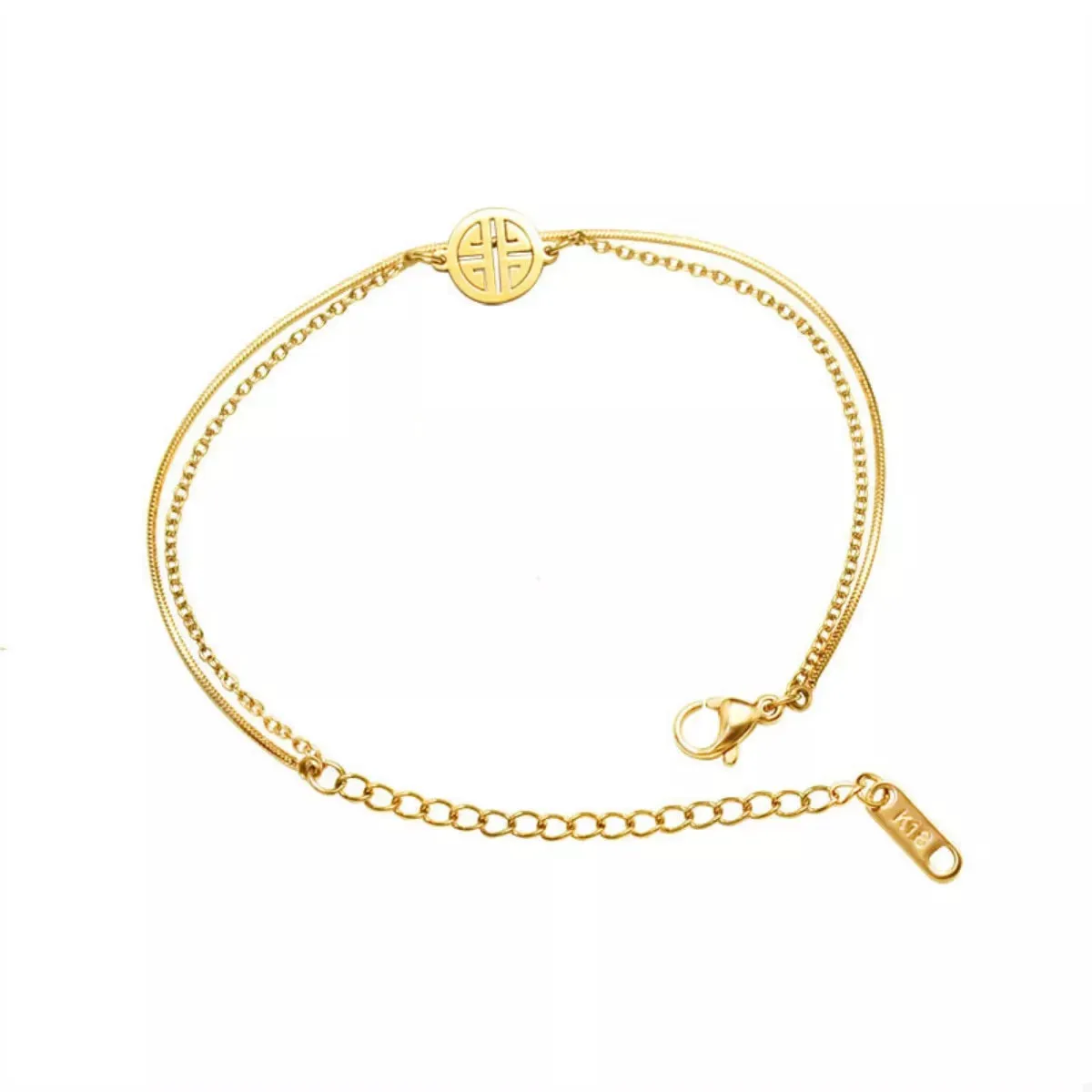 18K Gold-Plated Double Layered Bracelet sold by Charming Charlie product image thumbnail 5