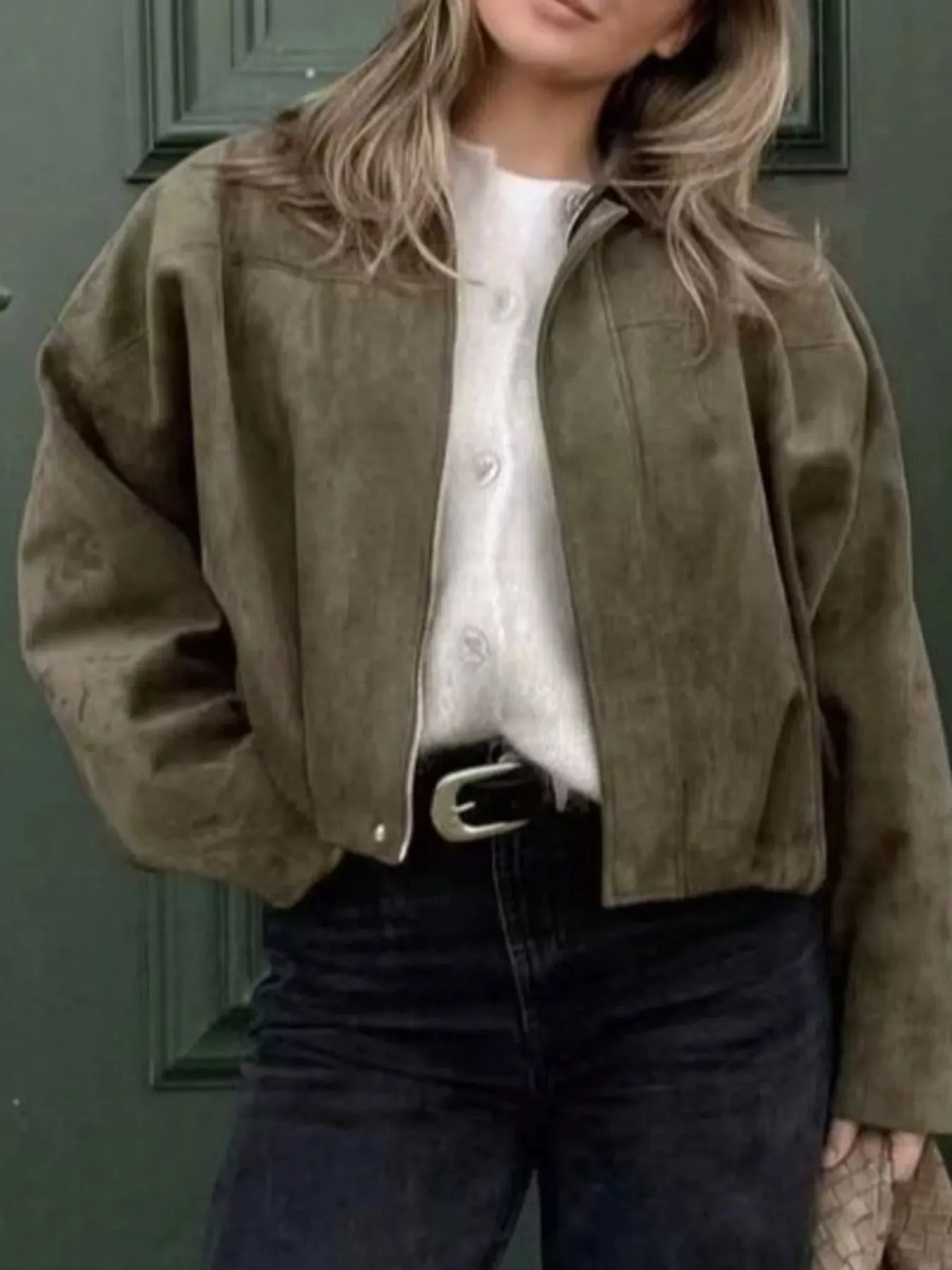 Zip Up Oversized Jacket sold by Charming Charlie product image thumbnail 3