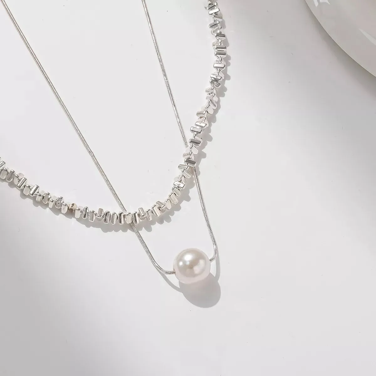 Double Layered Pearl Necklace sold by Charming Charlie product image thumbnail 2