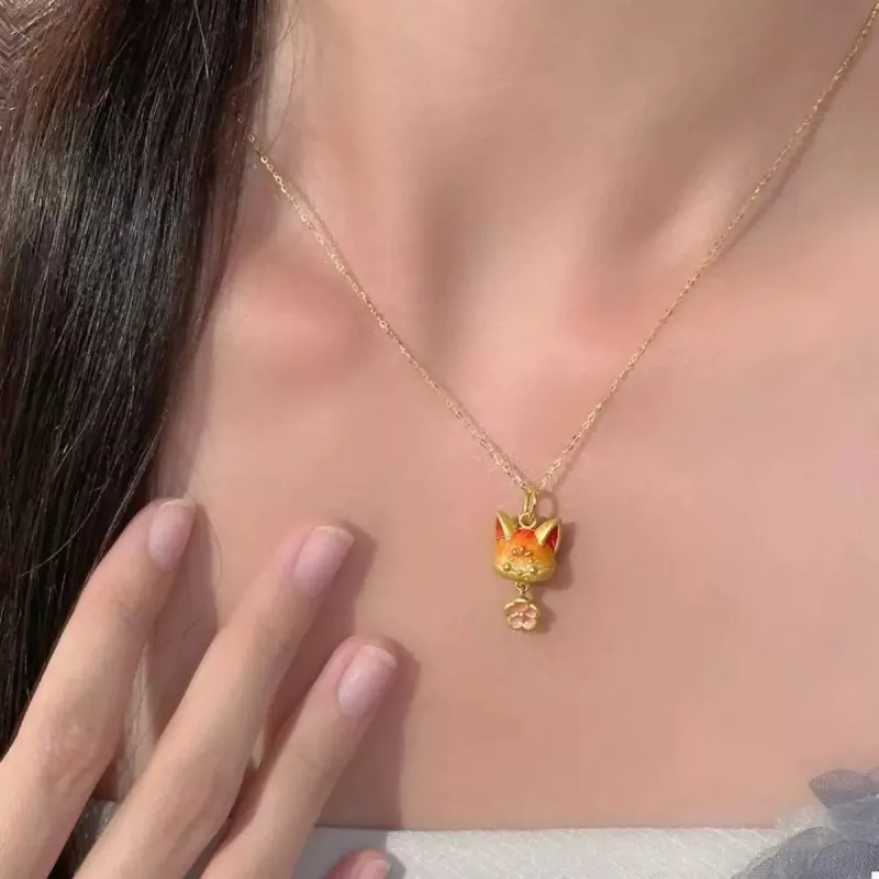 18K Gold-Plated Fox Necklace sold by Charming Charlie