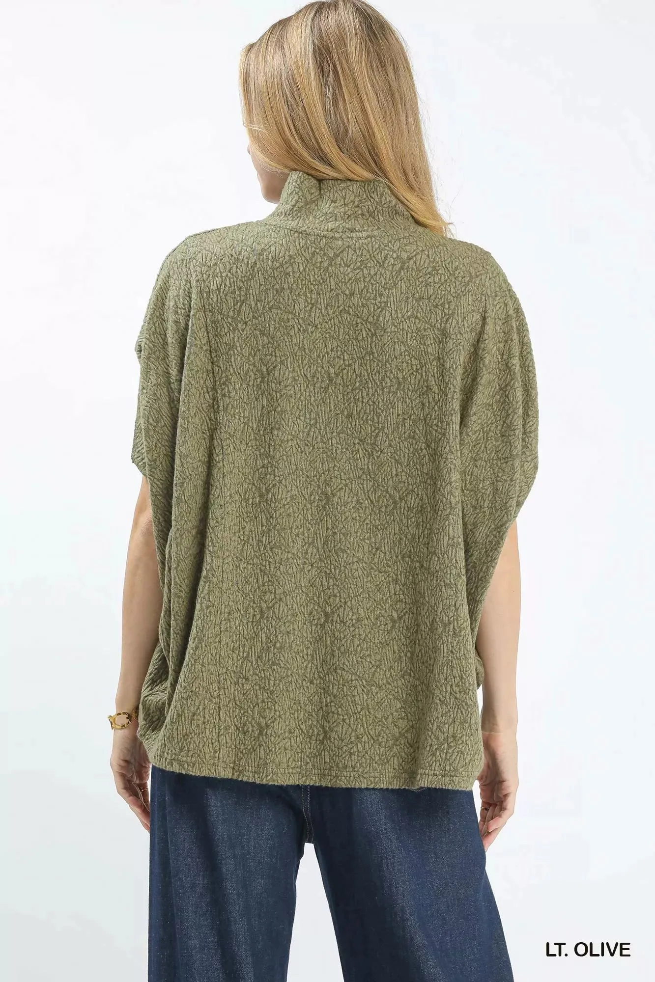 Umgee Textured Mock Neck Relaxed Top sold by Charming Charlie product image thumbnail 4