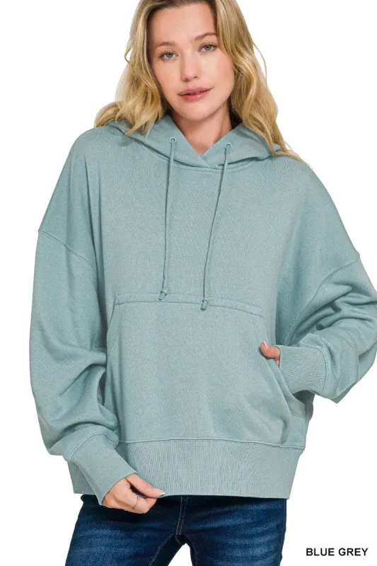 Zenana Oversized Fleece Kangaroo Pocket Hoodie sold by Charming Charlie
