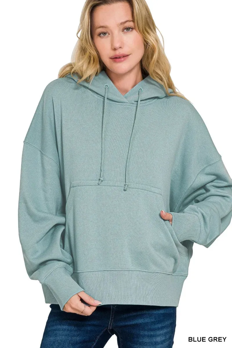 Zenana Oversized Fleece Kangaroo Pocket Hoodie sold by Charming Charlie