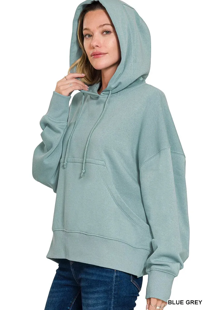 Zenana Oversized Fleece Kangaroo Pocket Hoodie sold by Charming Charlie product image thumbnail 2