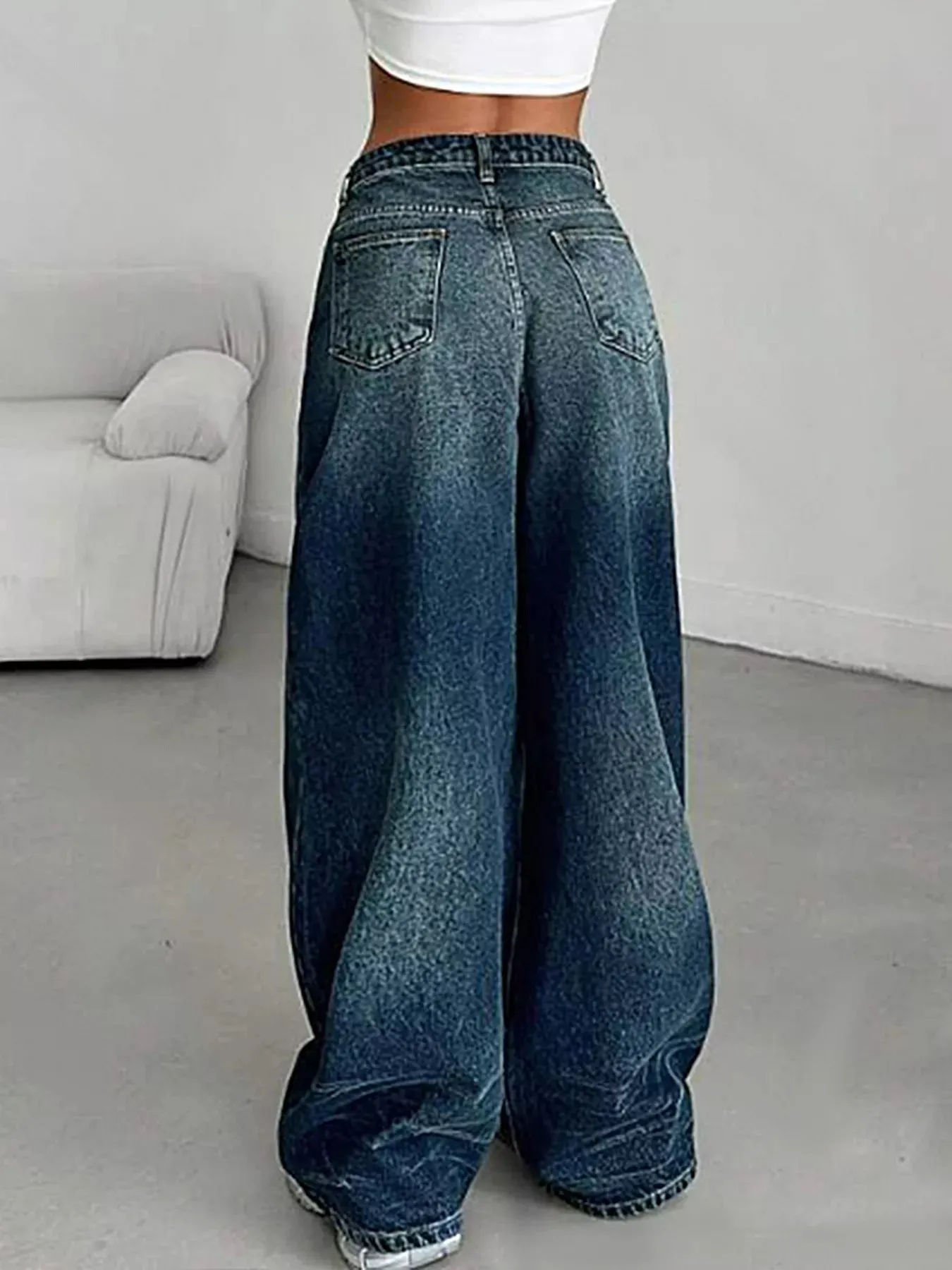 Vintage Wash Wide Leg Jeans sold by Charming Charlie product image thumbnail 3