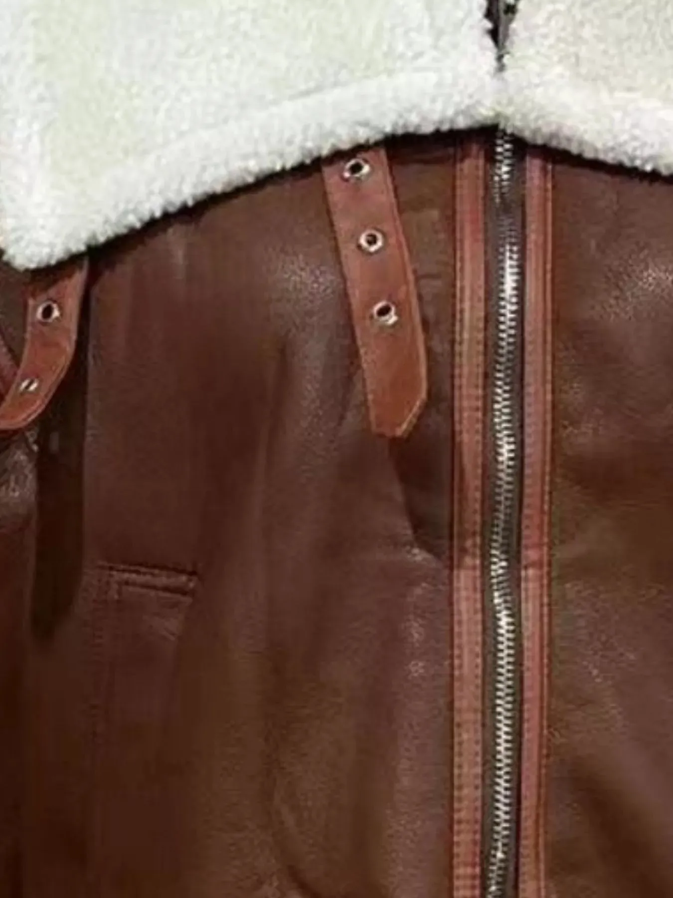 Shearling Lined Zip Up Jacket sold by Charming Charlie product image thumbnail 3
