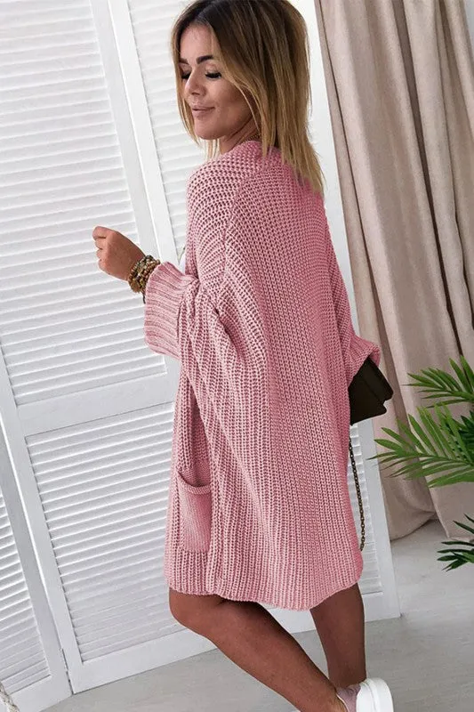 Oversized Fold Over Sleeve Open Front Cardigan sold by Charming Charlie product image thumbnail 4