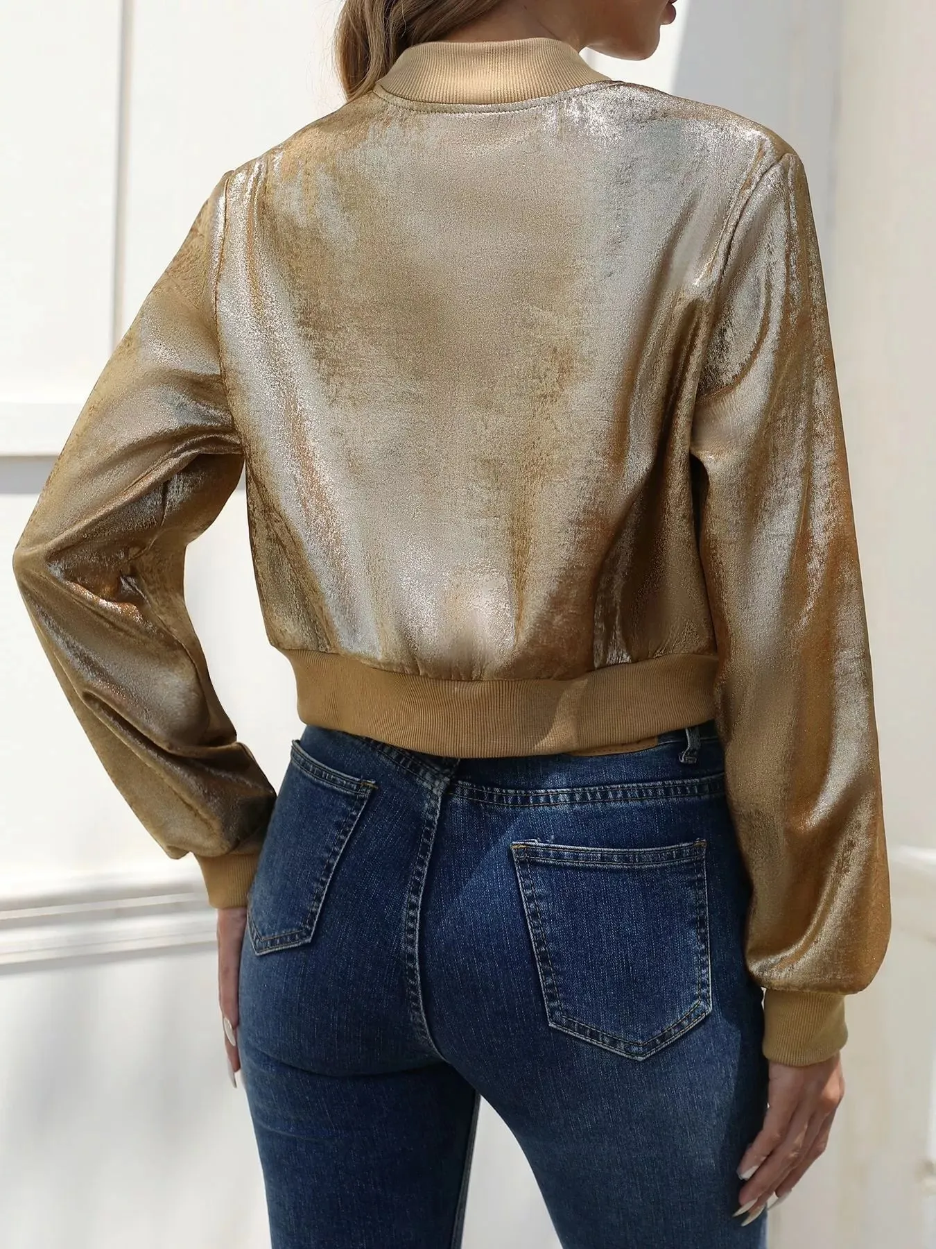 Zip Up Cropped Jacket sold by Charming Charlie product image thumbnail 3