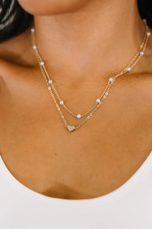 Heart of Gold Pendant Necklace Layered Set in Gold sold by Charming Charlie